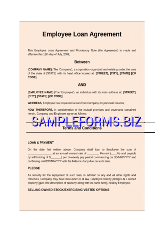Employee Loan Agreement 2 docx pdf free